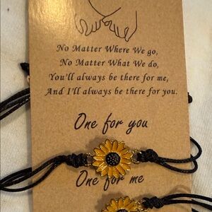 Sunflower Charm Bracelet Set
